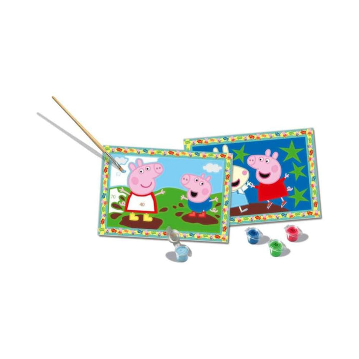 Creart : Peppa Pig - 2 images (32x22 cm) PASSE-TEMPS - Peinture à numéro