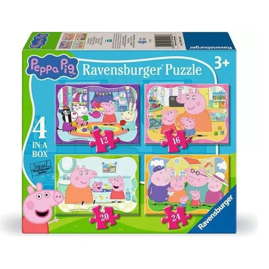 Peppa Pig, 4 in a Box (12/16/20/24pcs) CASSE-TÊTE - 2 - 24 morceaux