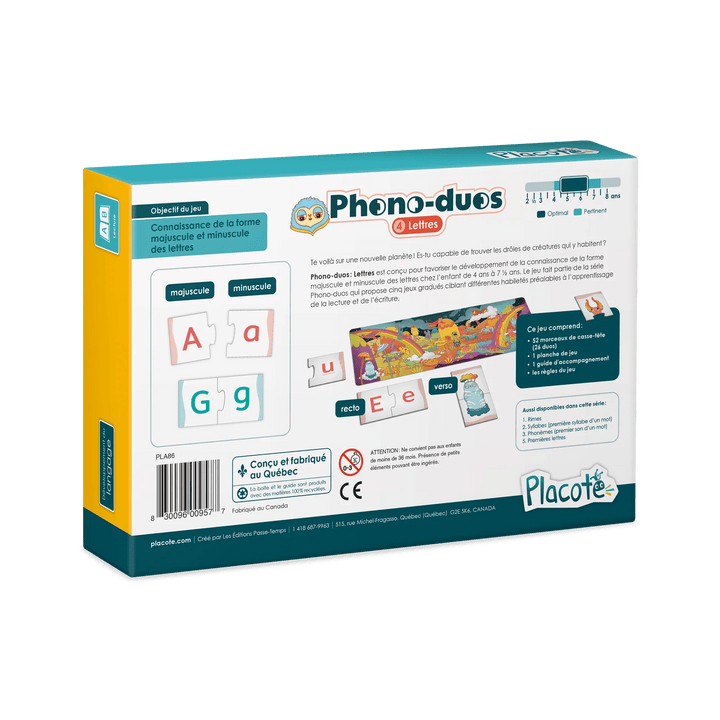 Phono-duos: Lettres - jeu éducatif enfants | Dès 4 ans