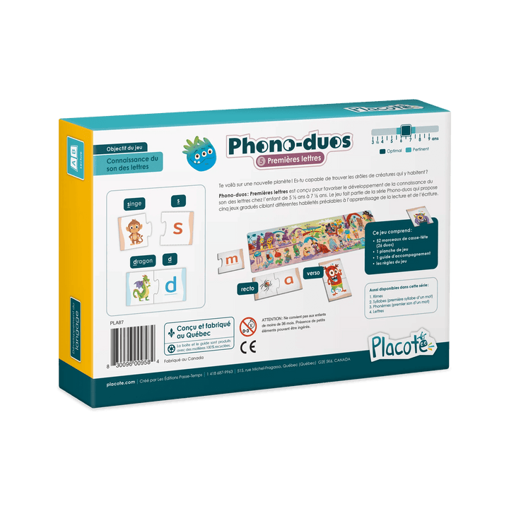 Phono-duos : Premières lettres (FR) JEUX - Éducatif