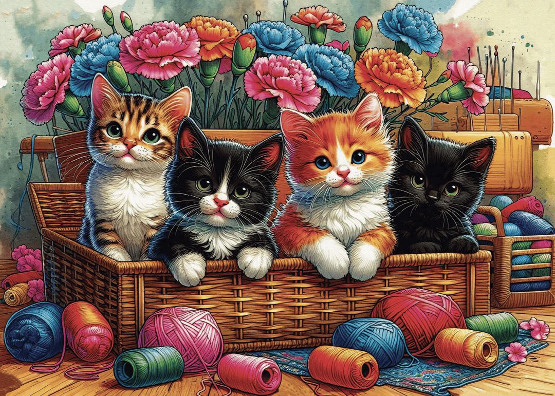 Playful Basket Quartet (1000 pc) CASSE-TÊTE - 1000 morceaux