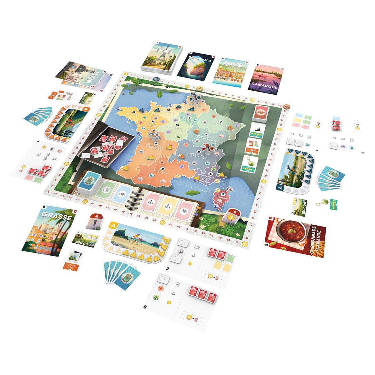Postcards – Travel Across France | Family Strategy Game – L'As des