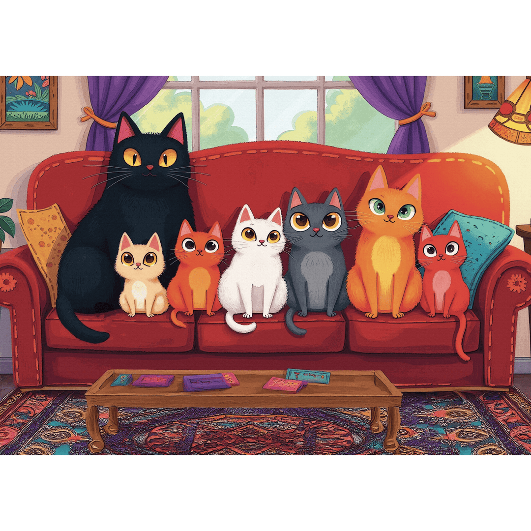 Purrfect Lineup (1000pcs) CASSE-TÊTE - 1000 morceaux