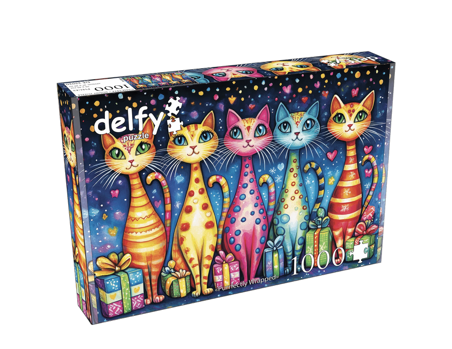 Purrfectly Wrapped (1000 pcs) CASSE-TÊTE 1000 morceaux