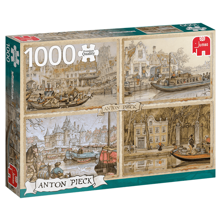 Puzzle 1000: Canal Boats CASSE-TÊTE - 1000 morceaux