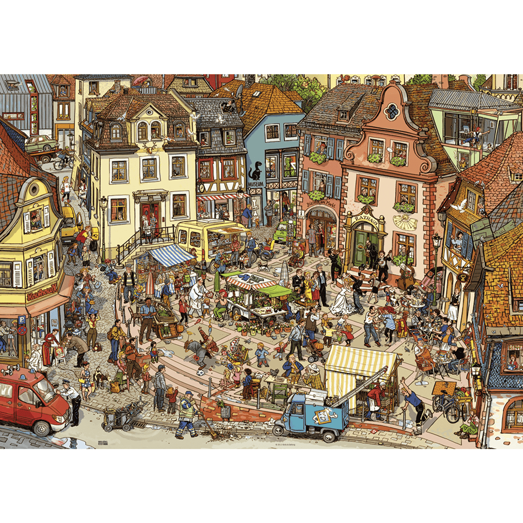 Puzzle 1000: Market Place, Goebel & Knorr CASSE-TÊTE - 1000 morceaux