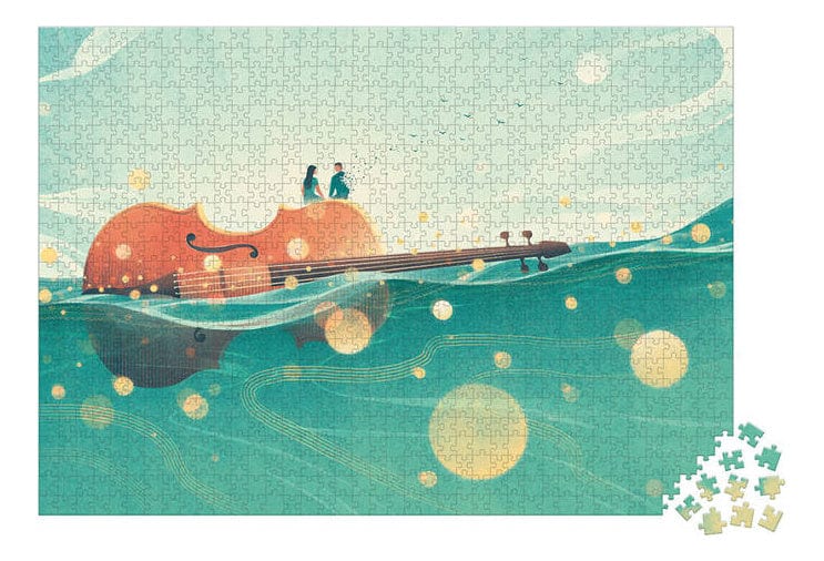Puzzle 1000: Romance en mer CASSE-TÊTE - 1000 morceaux