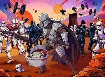 Puzzle 200 XXL: The Mandalorian - Face Off CASSE-TÊTE - 200 - 275 morceaux
