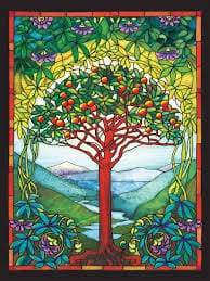 Puzzle 275: Tree of Life Stained Glass CASSE-TÊTE - 200 - 275 morceaux