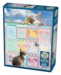 Puzzle 500:  Quilted Kittens CASSE-TÊTE - 400 - 550 morceaux