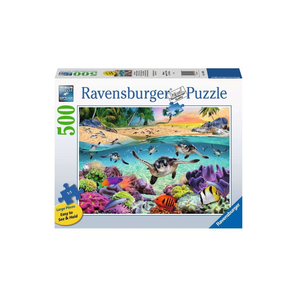 Puzzle 500: Race of the Baby Sea Turtle CASSE-TÊTE - 400 - 550 morceaux