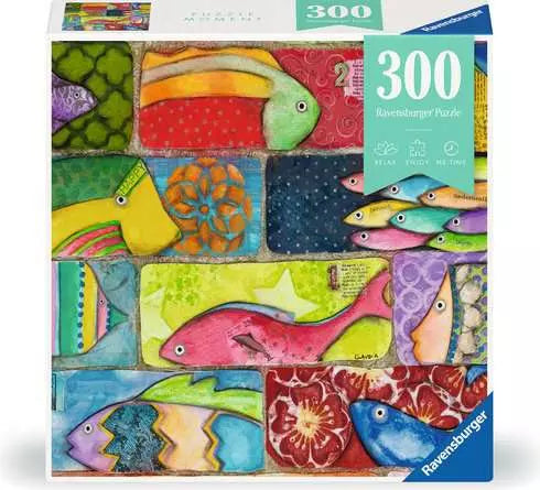 Puzzle Moments: Splashy Fish Tiles  (300 pcs) CASSE-TÊTE - 300 - 375 morceaux