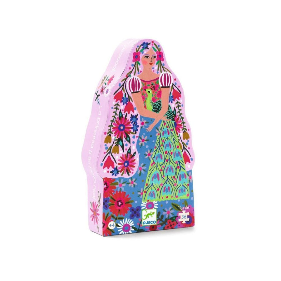 Puzzle silhouette / La princesse et son paon - 36 pcs CASSE-TÊTE - 25-49 morceaux
