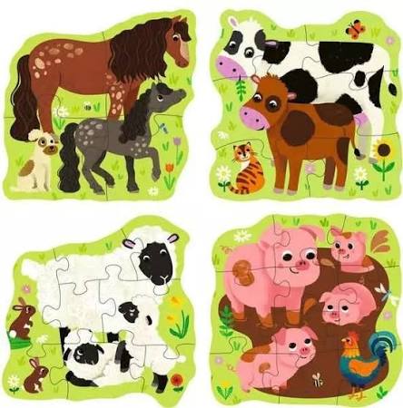 Puzzle Up Farm Animals (4/6/8/10pcs) CASSE-TÊTE - 2 - 24 morceaux