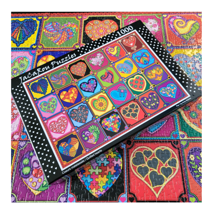 Coeurs matelassés | Quilted Hearts (Puzzle 1000 pcs)
