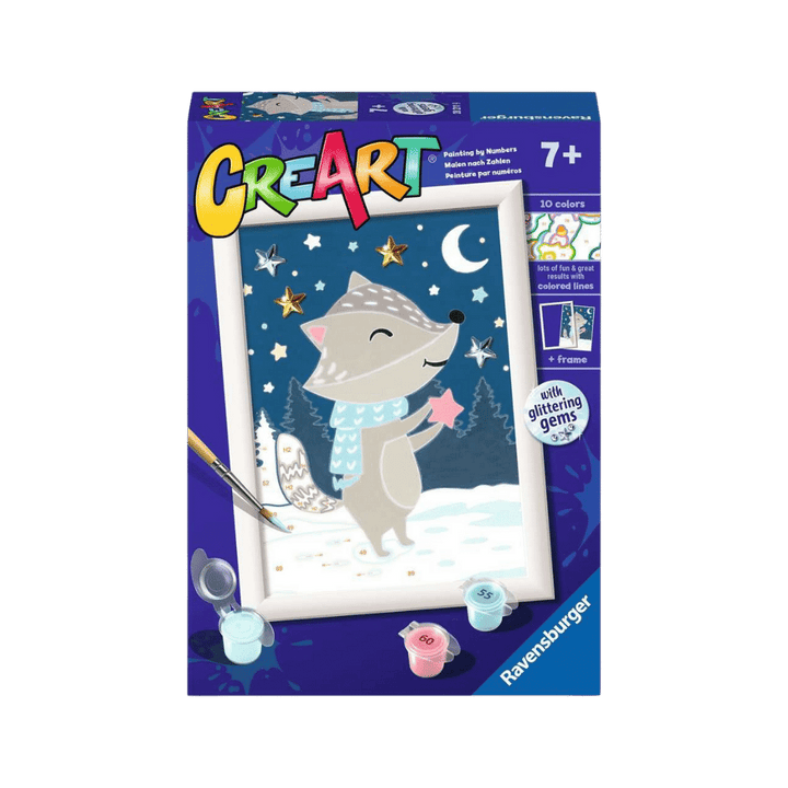 CreArt: Cute Badger with Gems (5x7)
