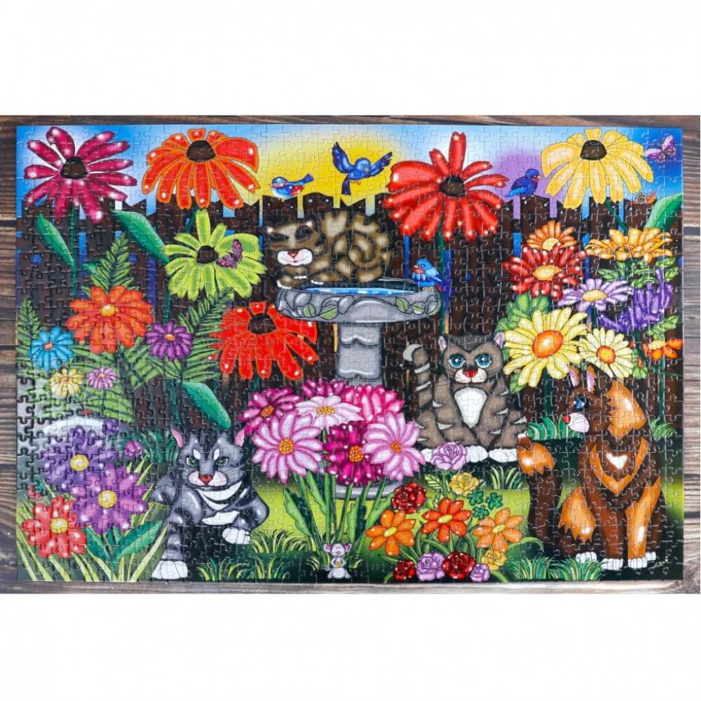 Chats de jardin | Garden Cats | Casse-tête JaCaRou puzzle