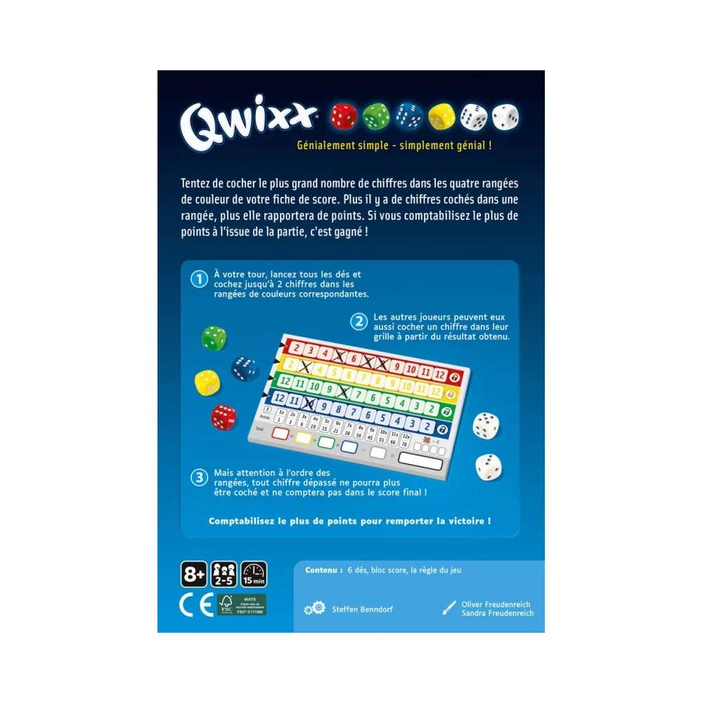 Qwixx (FR) JEUX - Famille