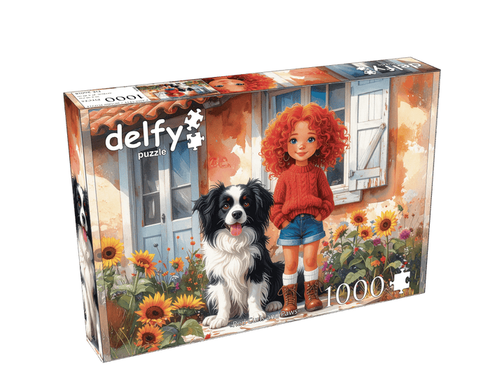 Red Curls and Paws (1000pcs) CASSE-TÊTE - 1000 morceaux