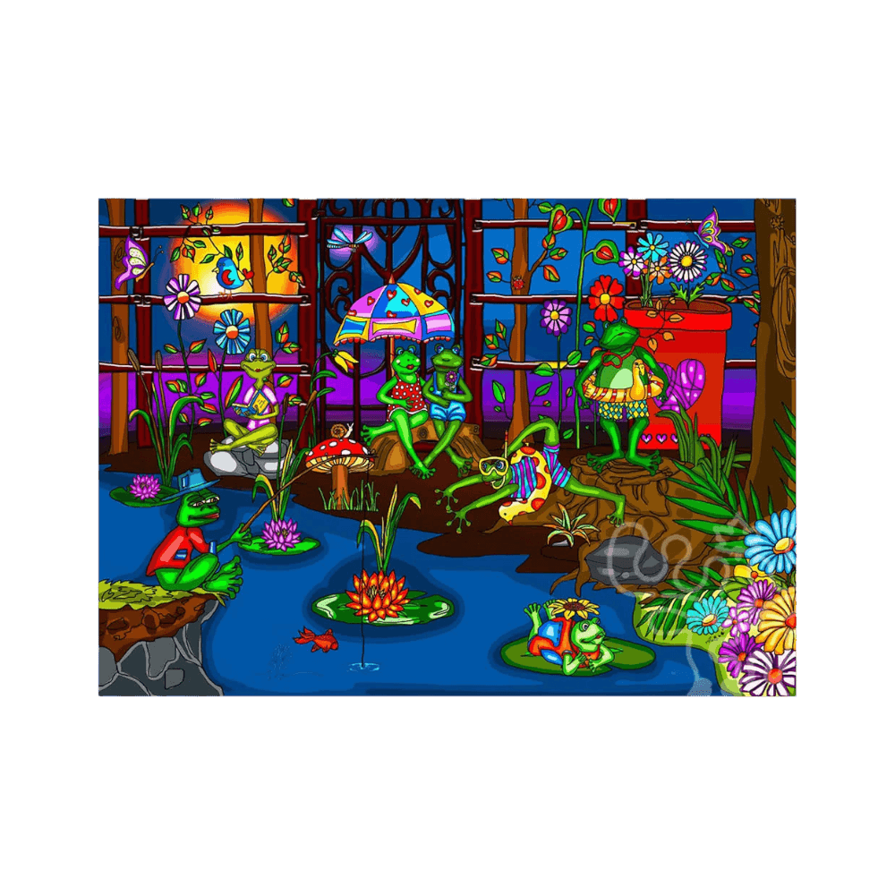Les grenouilles s'amusent | Frogs casse-tête JaCaRou puzzle 