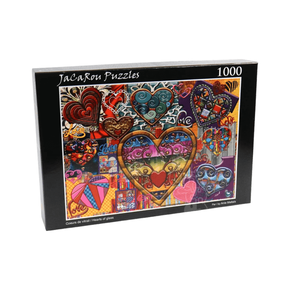 Cœurs de vitrail casse-tête JaCaRou puzzle | Achat en ligne Buy online