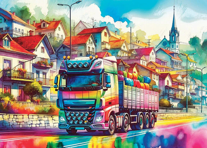 Rolling Through Colors (1000 pcs) CASSE-TÊTE & - 1000 morceaux