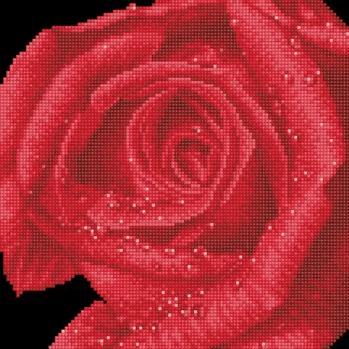 Rosée Rose 38,5x38,5 Diamond Dotz PASSE-TEMPS - Broderie diamant