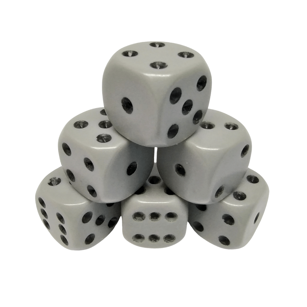 Dés Chessex dice - 36d6 - Opaque Dark Grey/Black | L'As des jeux