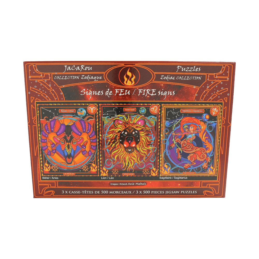Signes de feu | Fire Signs (Puzzle 3x500 pcs) CASSE-TÊTE - 400 - 550 morceaux