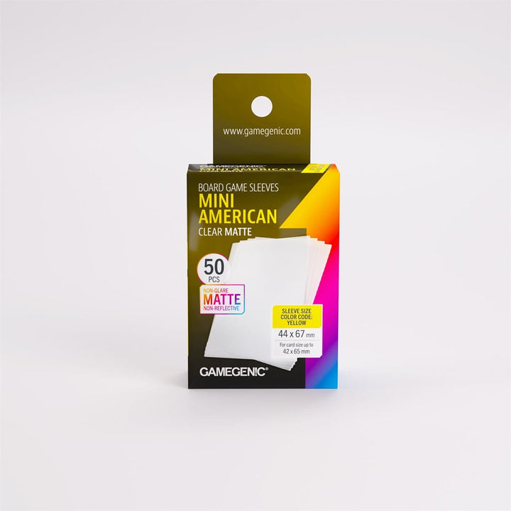 Sleeves: Gamegenic: Matte Mini American-Sized Boardgame (50) ACCESSOIRES - Protecteurs (Sleeves)