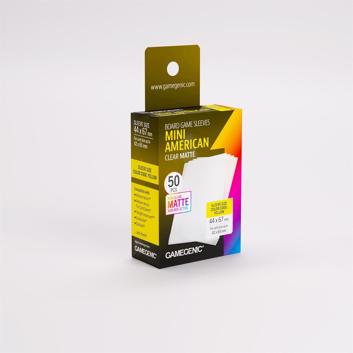 Sleeves: Gamegenic: Matte Mini American-Sized Boardgame (50) ACCESSOIRES - Protecteurs (Sleeves)