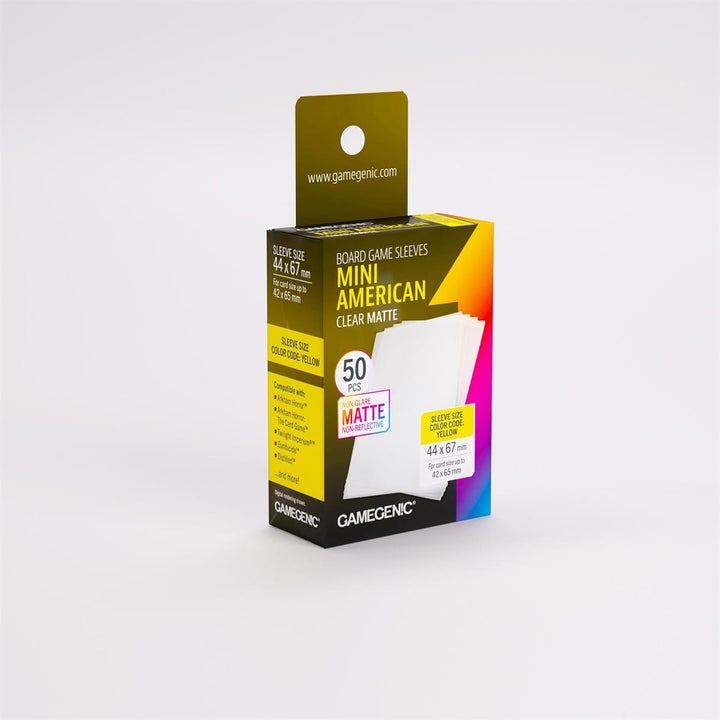 Sleeves: Gamegenic: Matte Mini American-Sized Boardgame (50) ACCESSOIRES - Protecteurs (Sleeves)
