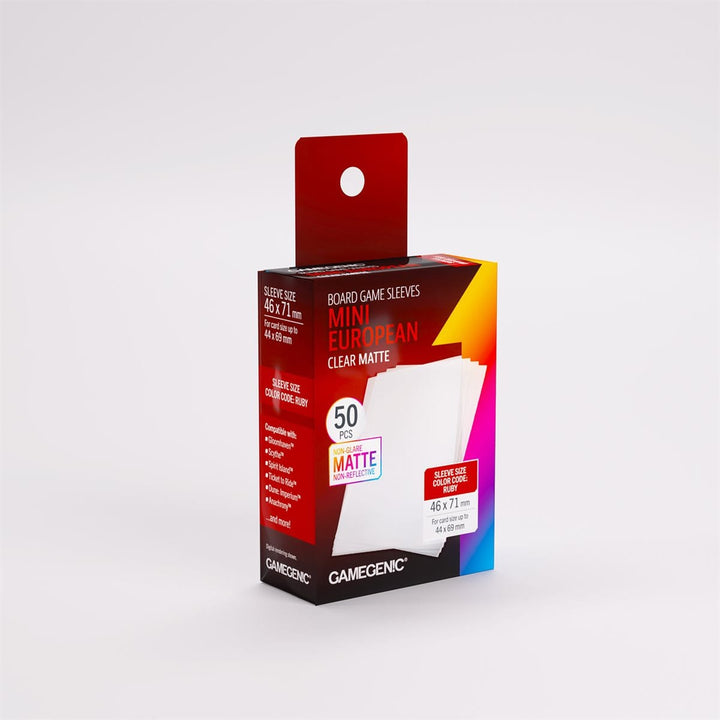 Sleeves: Gamegenic: Matte Mini European-Sized Boardgame Sleeves (50) ACCESSOIRES - Protecteurs (Sleeves)