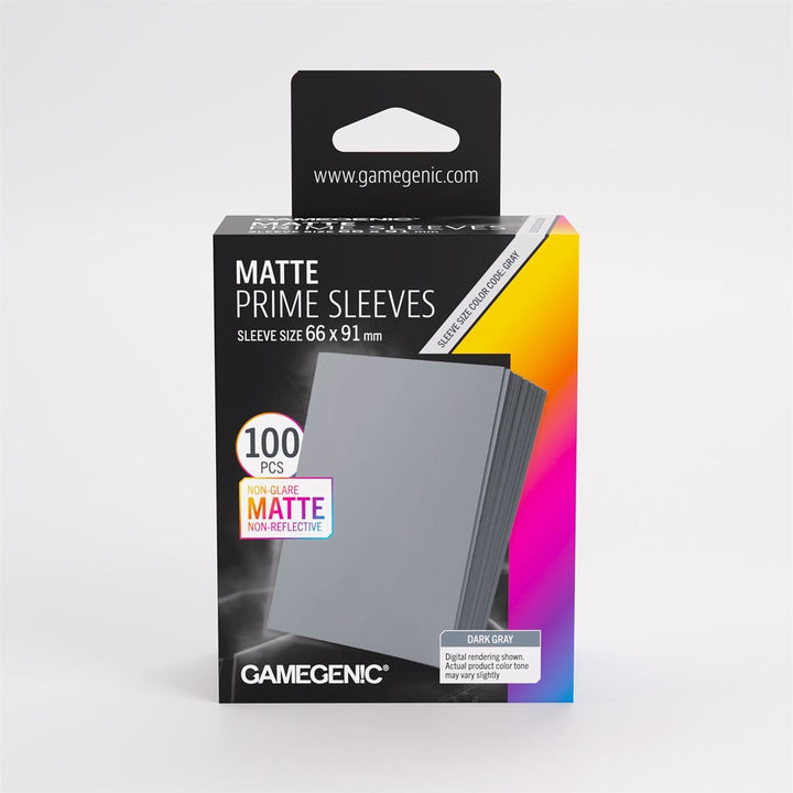 Sleeves: Gamegenic: Matte Prime Sleeves: Dark Grey (100) ACCESSOIRES - Protecteurs (Sleeves)