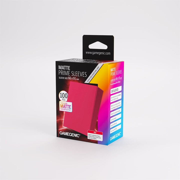 Sleeves: Gamegenic: Matte Prime Sleeves: Red (100) ACCESSOIRES - Protecteurs (Sleeves)