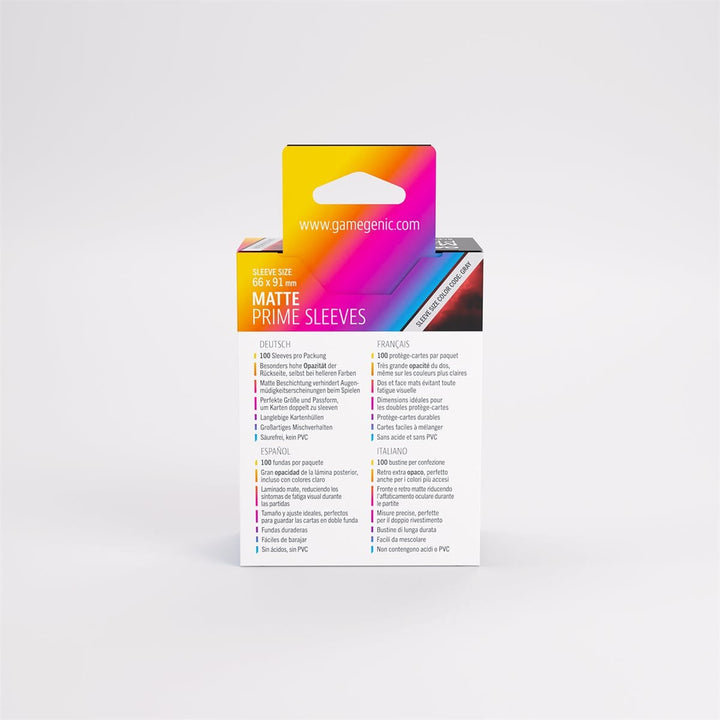 Sleeves: Gamegenic: Matte Prime Sleeves: Red (100) ACCESSOIRES - Protecteurs (Sleeves)