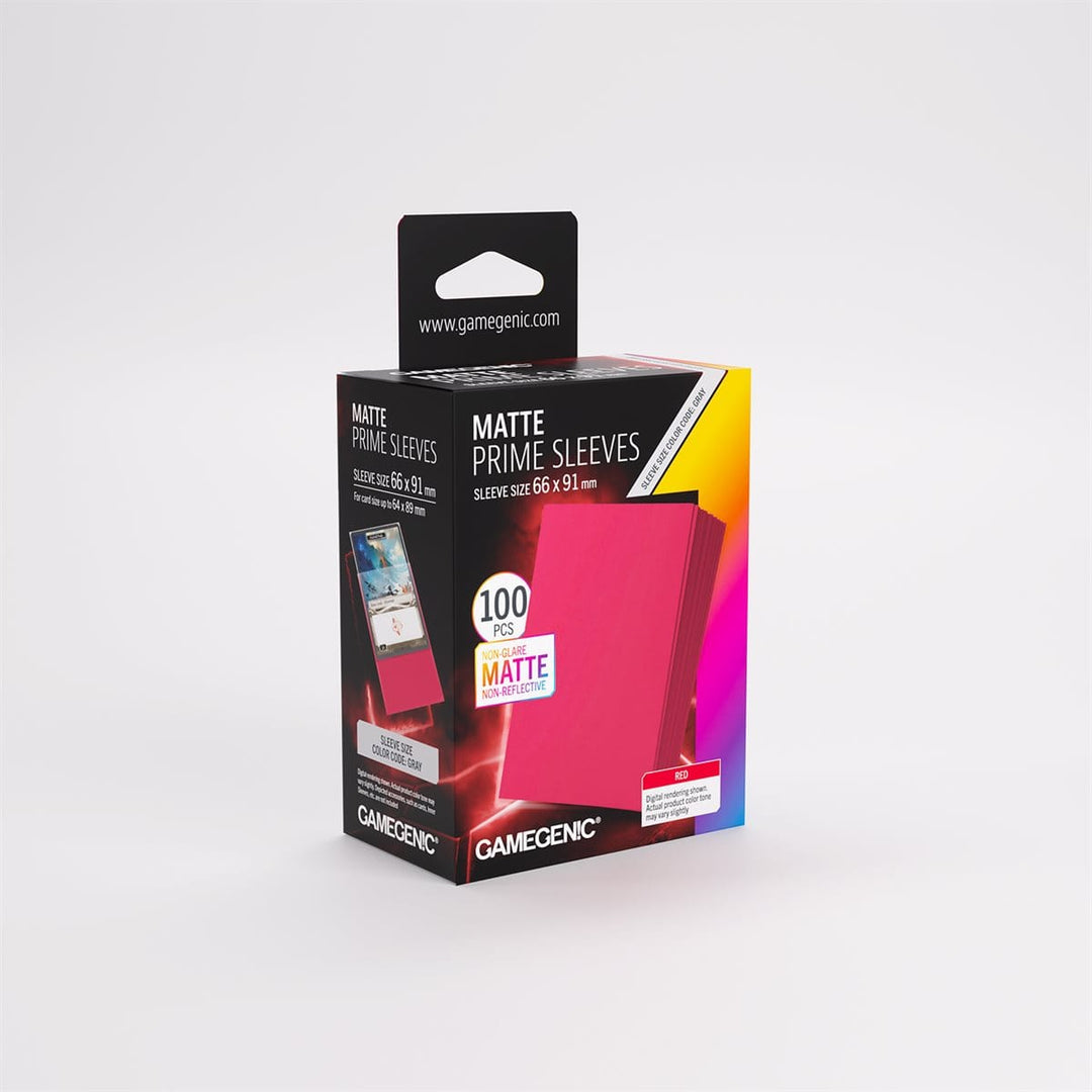 Sleeves: Gamegenic: Matte Prime Sleeves: Red (100) ACCESSOIRES - Protecteurs (Sleeves)