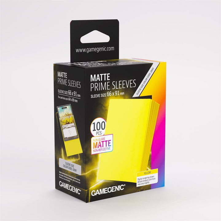 Sleeves: Gamegenic: Matte Prime Sleeves: Yellow (100) ACCESSOIRES - Protecteurs (Sleeves)