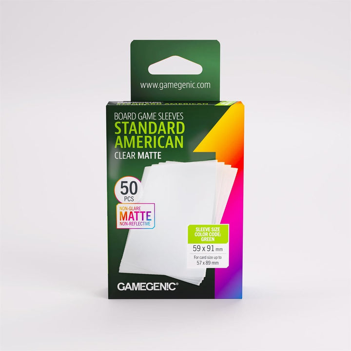 Sleeves: Gamegenic: Matte Standard American-Sized Boardgame (50) ACCESSOIRES - Protecteurs (Sleeves)