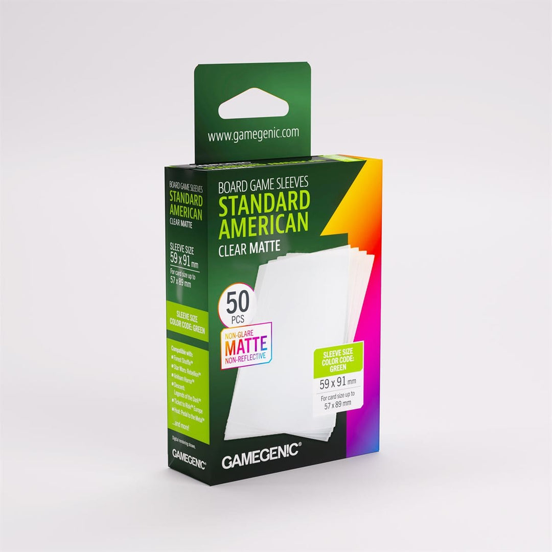 Sleeves: Gamegenic: Matte Standard American-Sized Boardgame (50) ACCESSOIRES - Protecteurs (Sleeves)