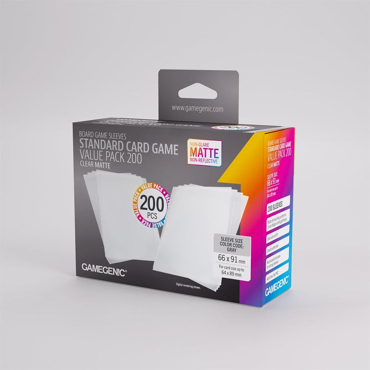 Sleeves: Gamegenic: Matte Standard Card Game Value Pack (200) ACCESSOIRES - Protecteurs (Sleeves)