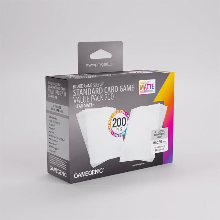 Sleeves: Gamegenic: Matte Standard Card Game Value Pack (200) ACCESSOIRES - Protecteurs (Sleeves)