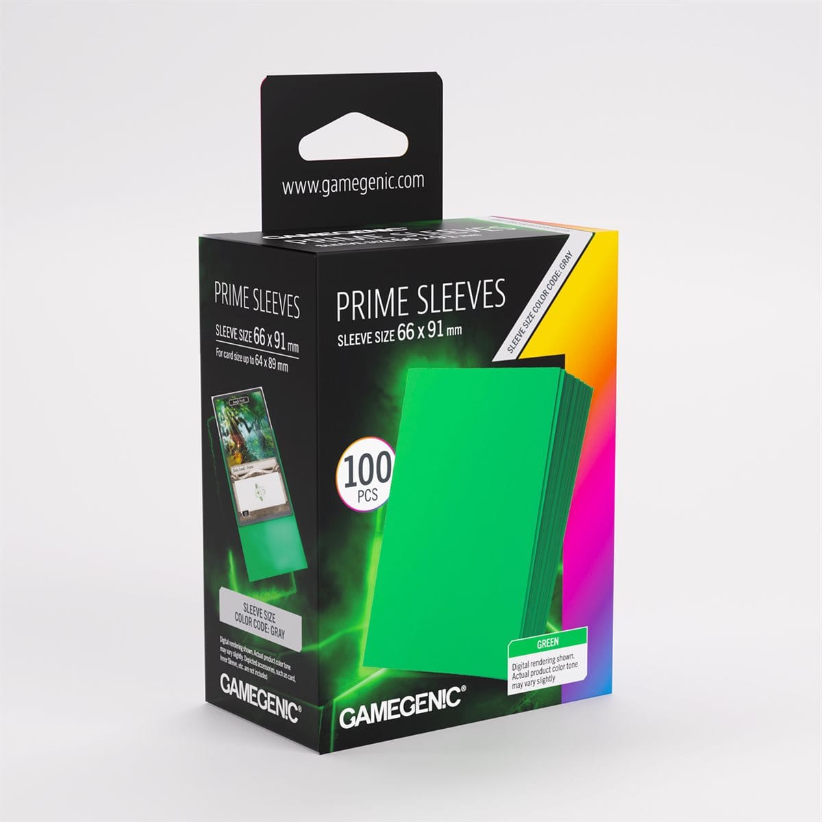 Sleeves: Gamegenic: Prime Sleeves: Green (100) ACCESSOIRES - Protecteurs (Sleeves)