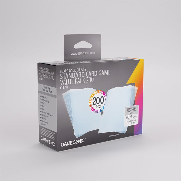 Sleeves: Gamegenic: Value Pack Standard Sleeves (200) ACCESSOIRES - Protecteurs (Sleeves)