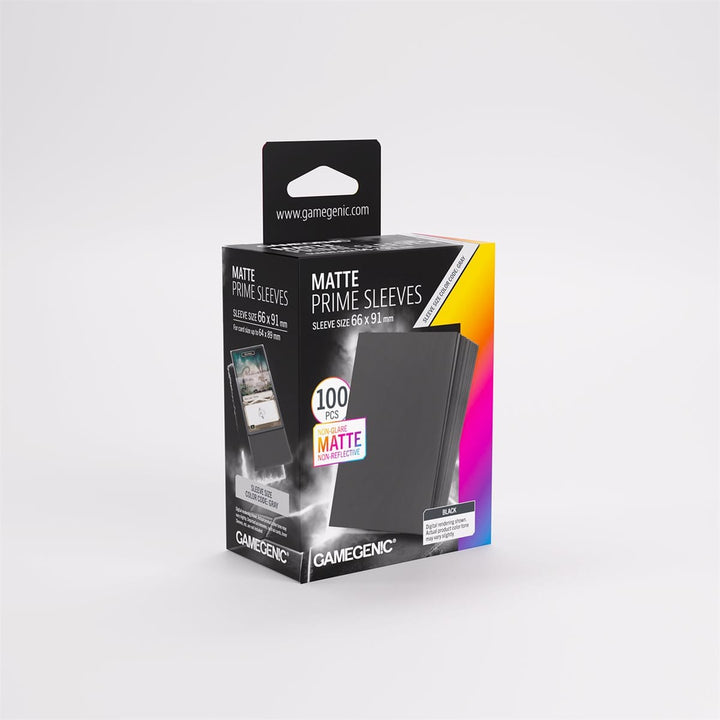 Sleeves: Matte Prime Sleeves: Black 66mm x 91mm (100) ACCESSOIRES - Protecteurs (Sleeves) - Jeu de carte standard