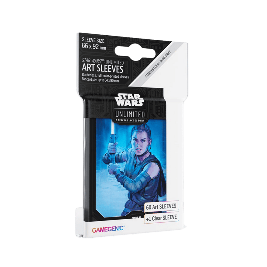 Star Wars: Unlimited - Art Sleeves: Rey (60 + 1 clear sleeve) Accessoires - Protecteurs de cartes - Protecteurs (Sleeves) - Jeu de carte standard