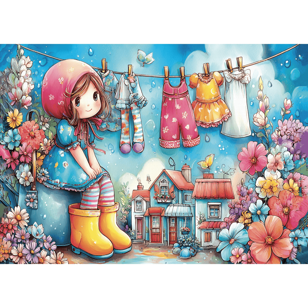Sunlit Laundry Joy (1000pcs) CASSE-TÊTE - 1000 morceaux