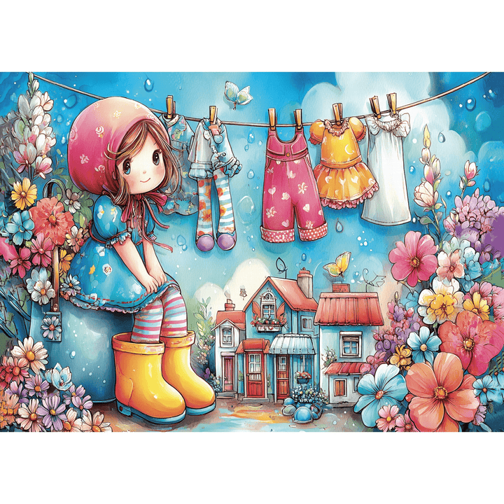 Sunlit Laundry Joy (1000pcs) CASSE-TÊTE - 1000 morceaux