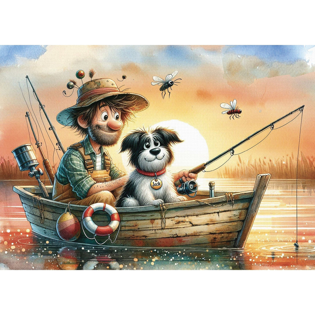 Sunset Fishing Friends (1000pcs) CASSE-TÊTE - 1000 morceaux