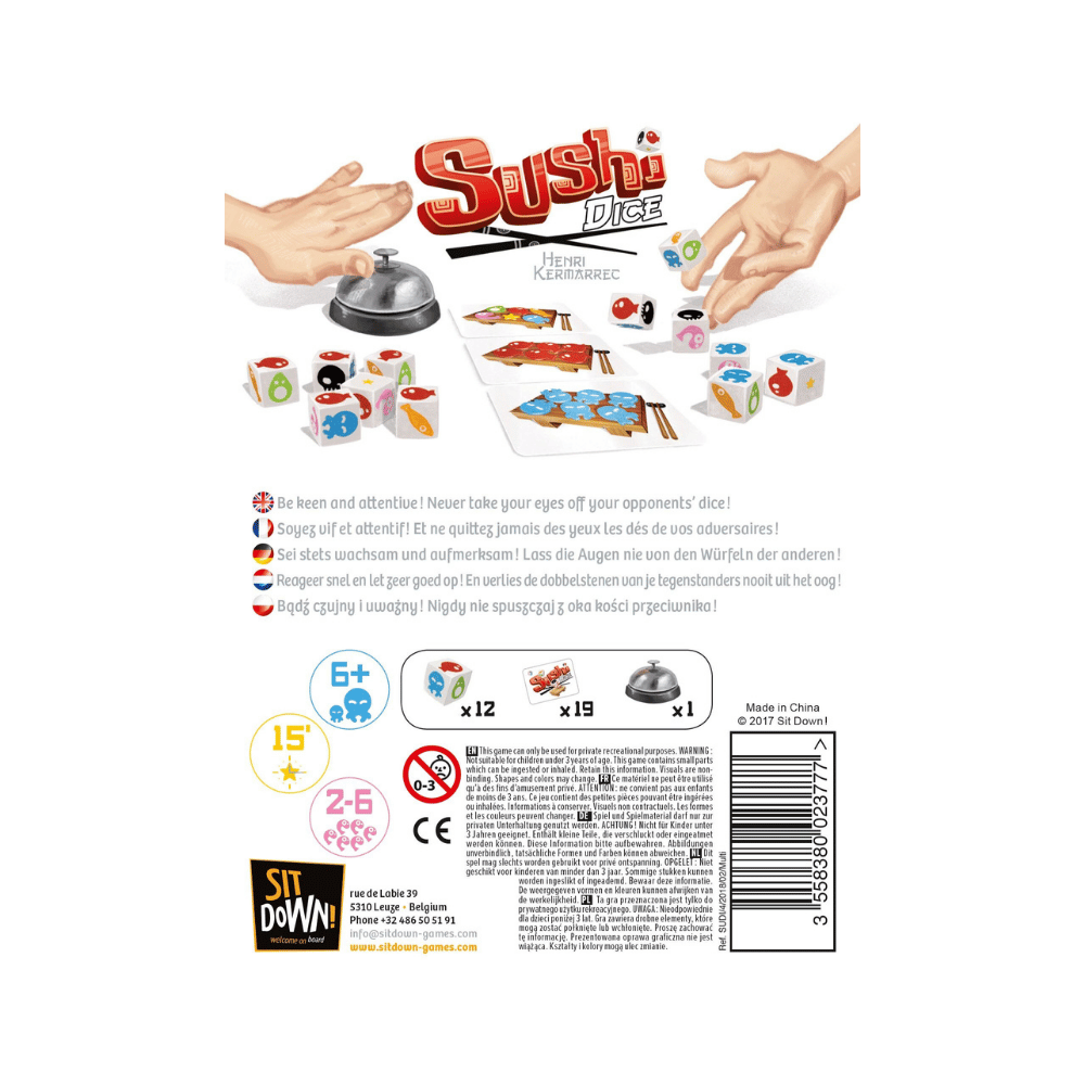 Sushi Dice (ML) JEUX - Famille